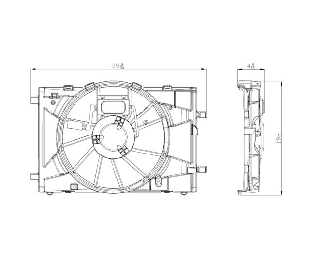 TYC - Dual Radiator And Condenser Fan Assembly - TYC 622430