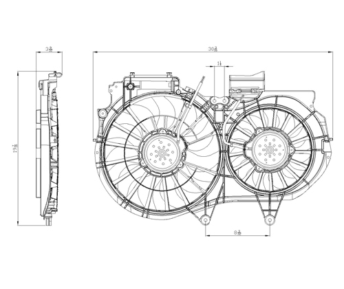 TYC - Dual Radiator And Condenser Fan Assembly - TYC 622540