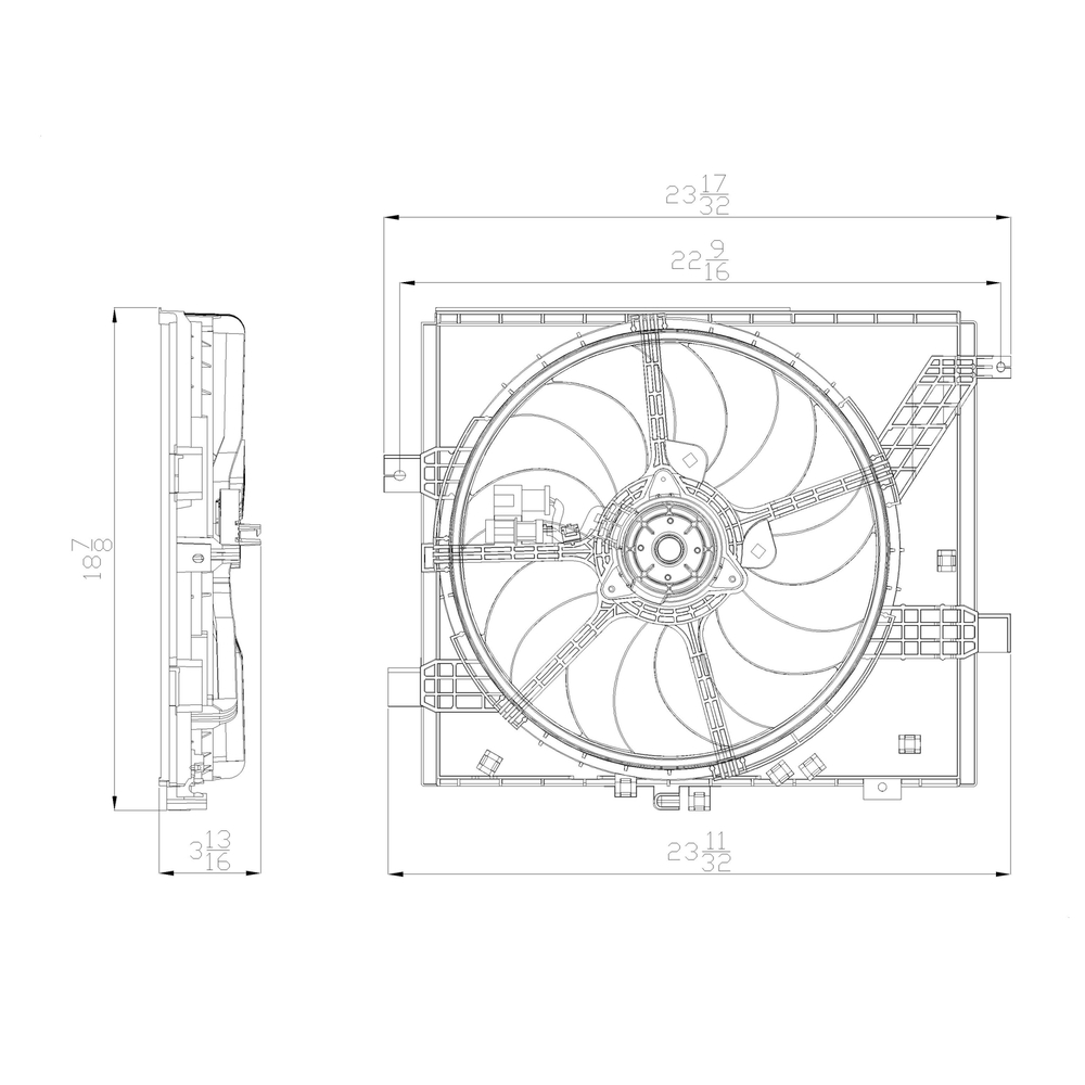 TYC - Dual Radiator And Condenser Fan Assembly - TYC 622770