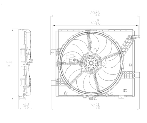 TYC - Dual Radiator And Condenser Fan Assembly - TYC 622770