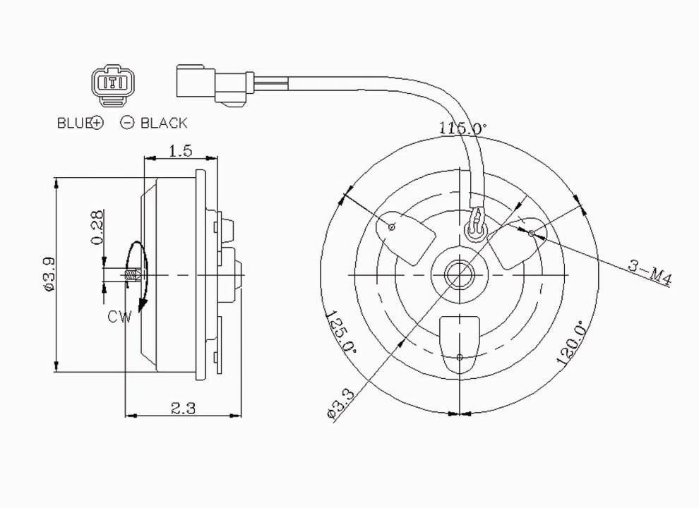TYC - A/C Condenser Fan Motor (Right) - TYC 630010