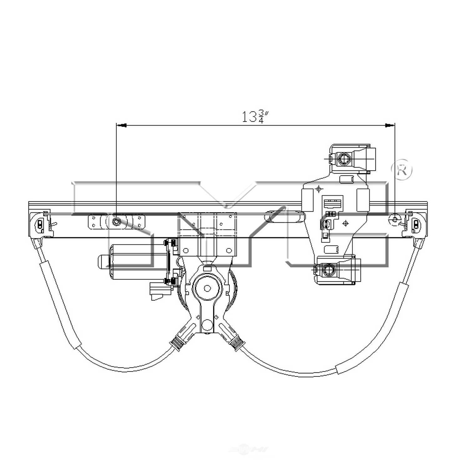 TYC - Power Window Motor And Regulator Assembly - TYC - 660509