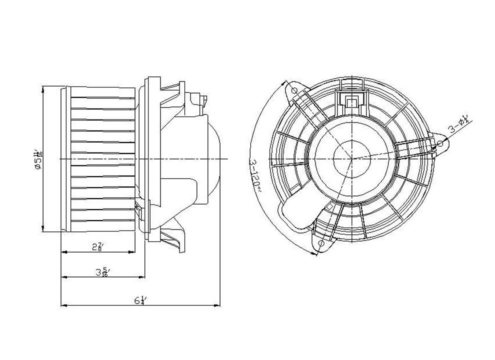 TYC - HVAC Blower Motor (Front) - TYC 700175