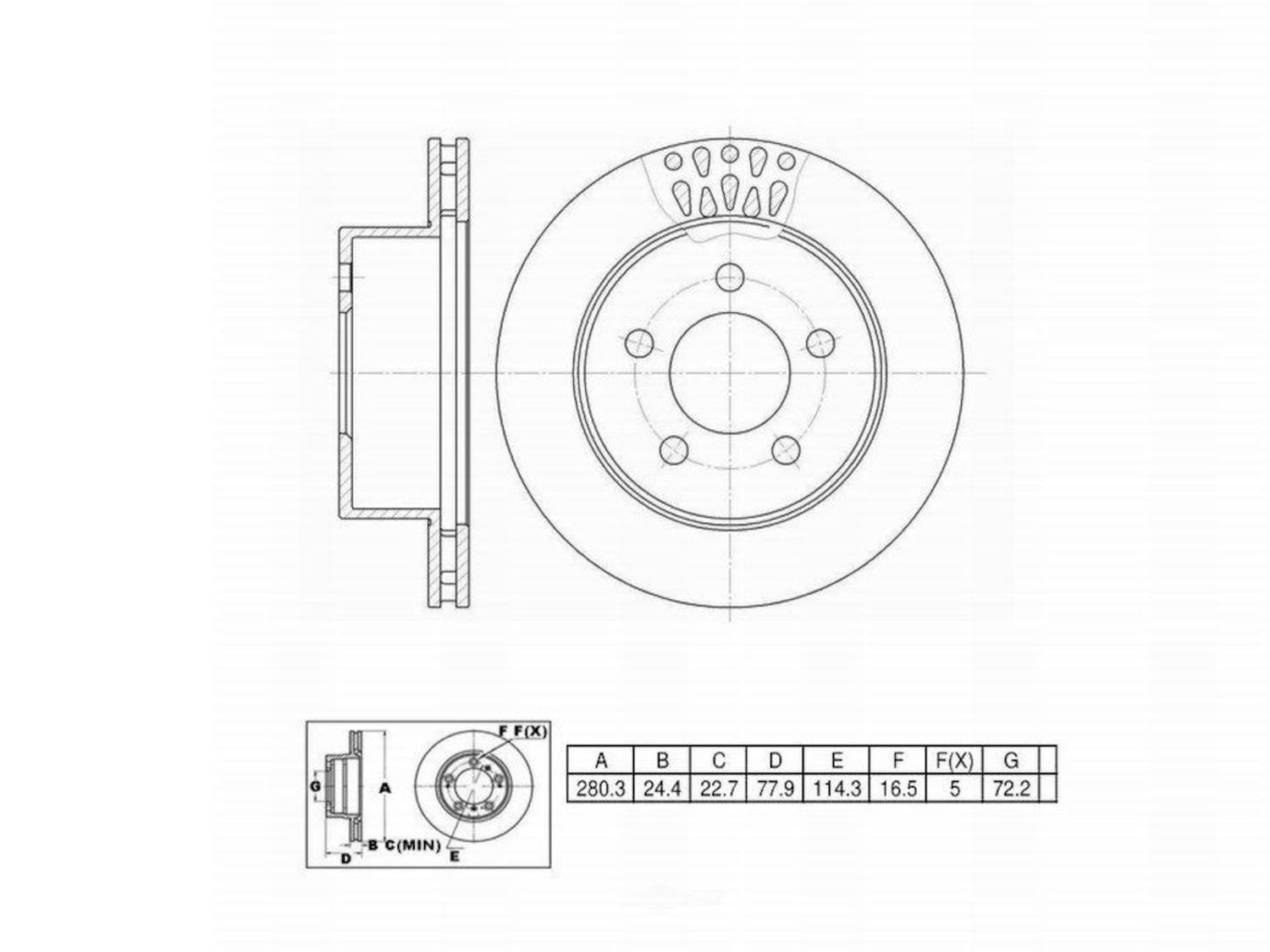ULTRA HC - UltraHC Premium Disc Brake Rotor - UHC UR000470
