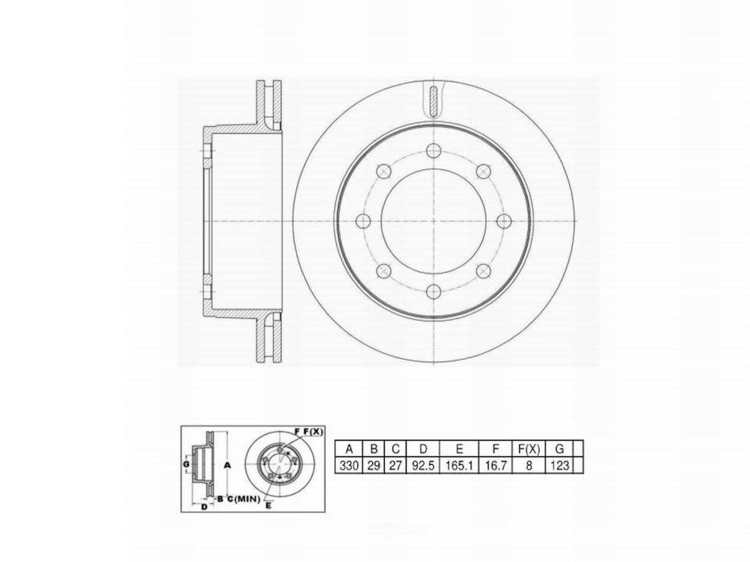 ULTRA HC - UltraHC Premium Disc Brake Rotor - UHC UR000548