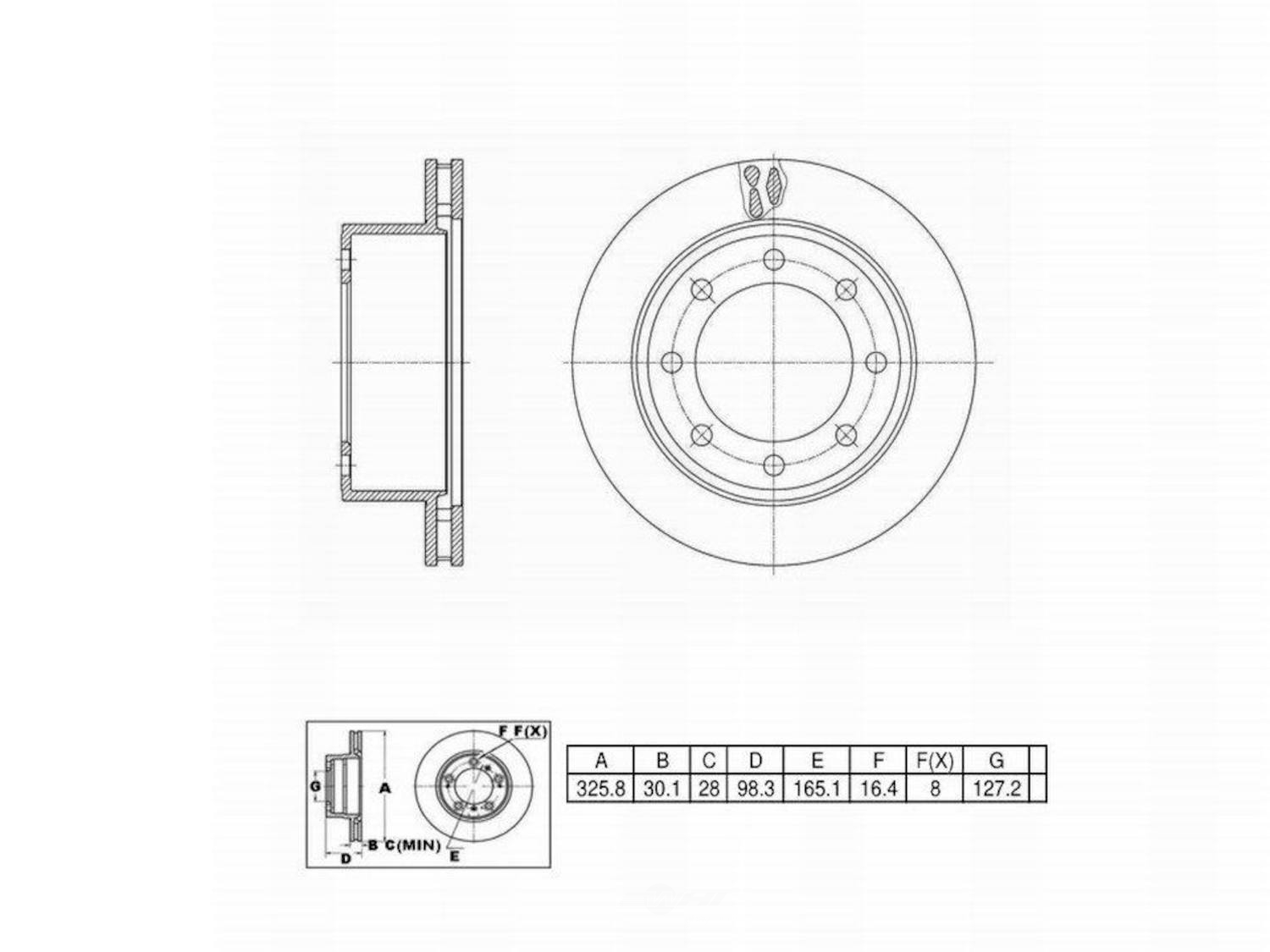 ULTRA HC - UltraHC Premium Disc Brake Rotor (Rear) - UHC UR000586