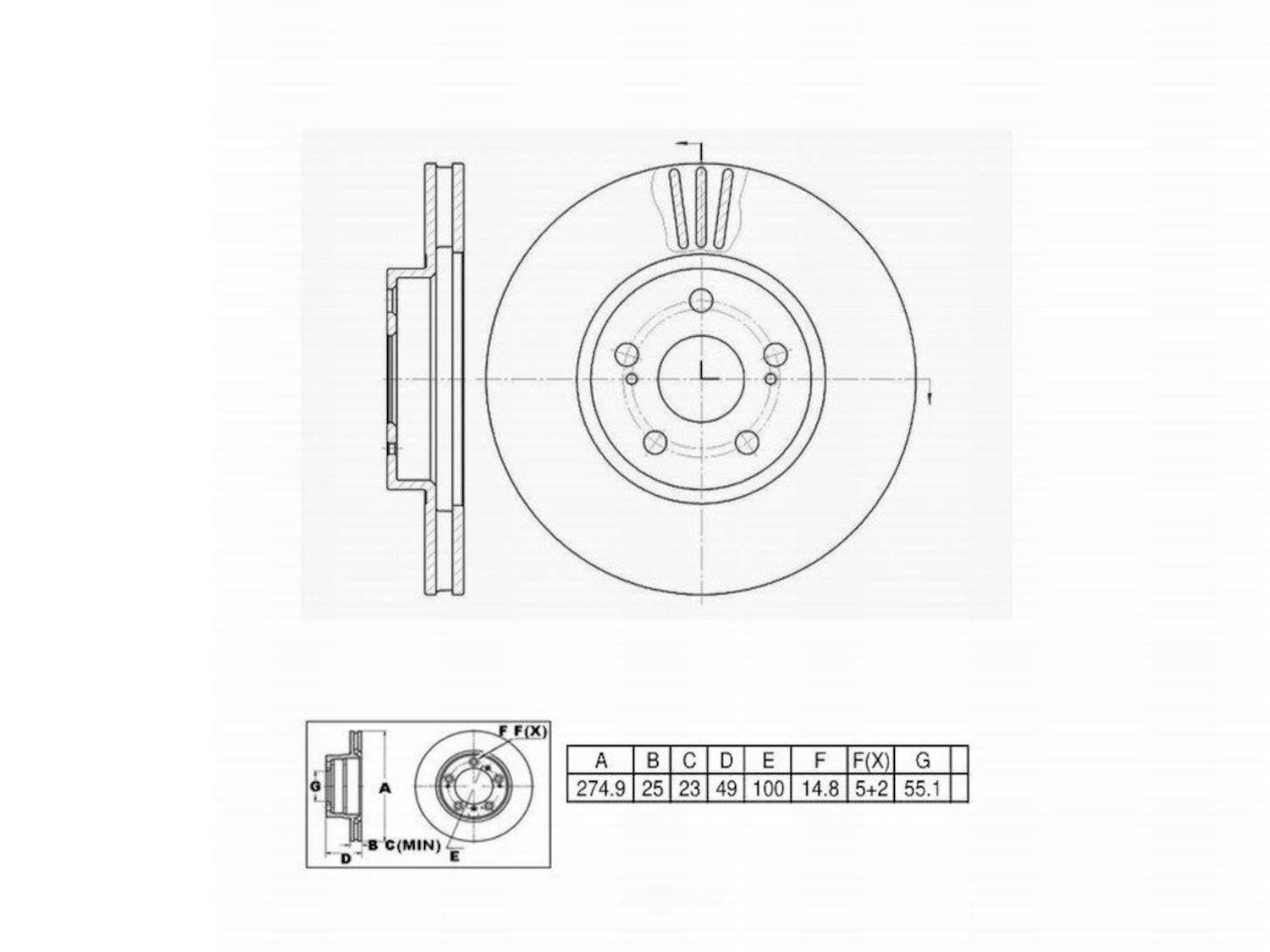 ULTRA HC - UltraHC Premium Disc Brake Rotor - UHC UR000685