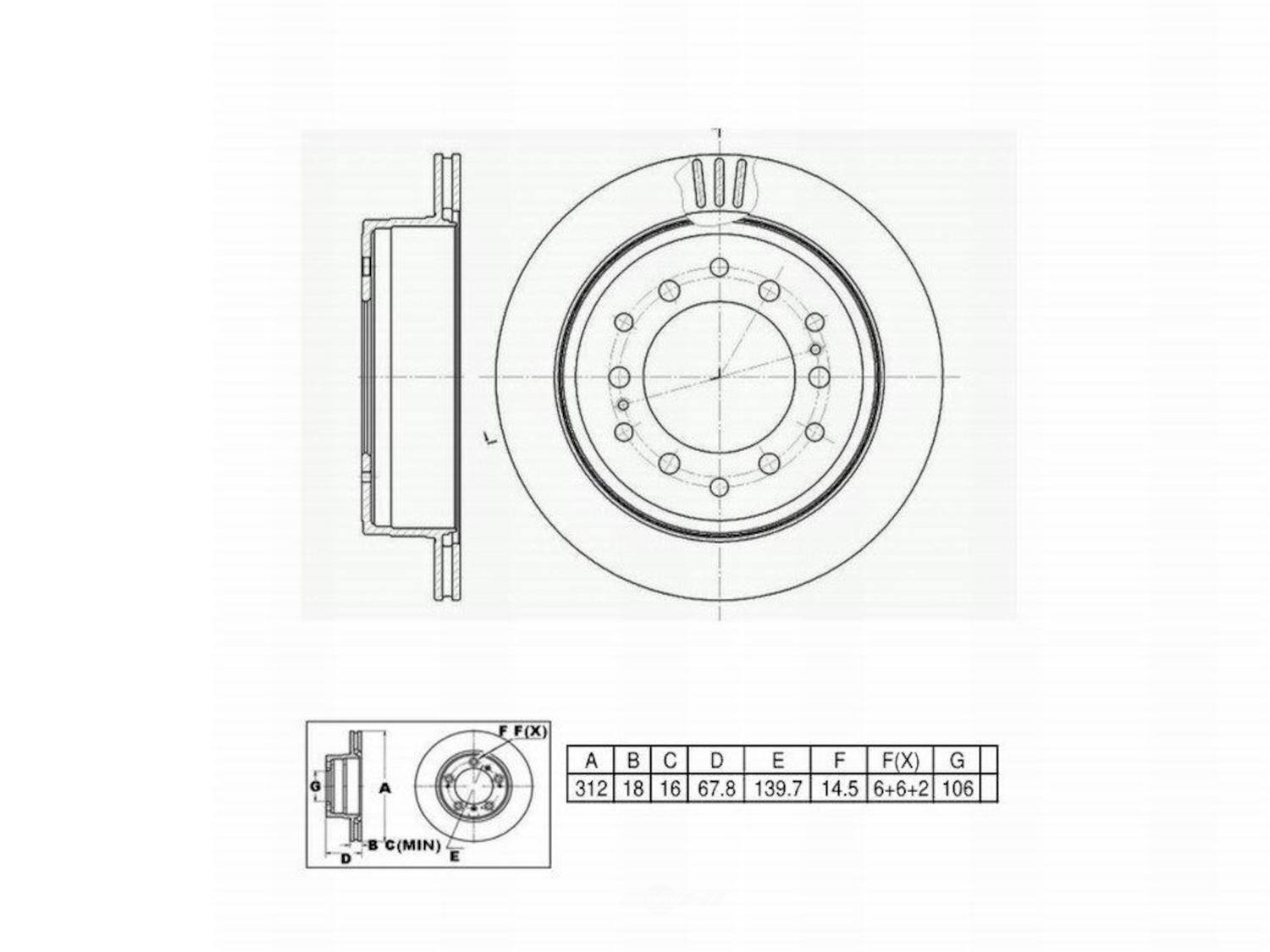 ULTRA HC - UltraHC Premium Disc Brake Rotor - UHC UR000784