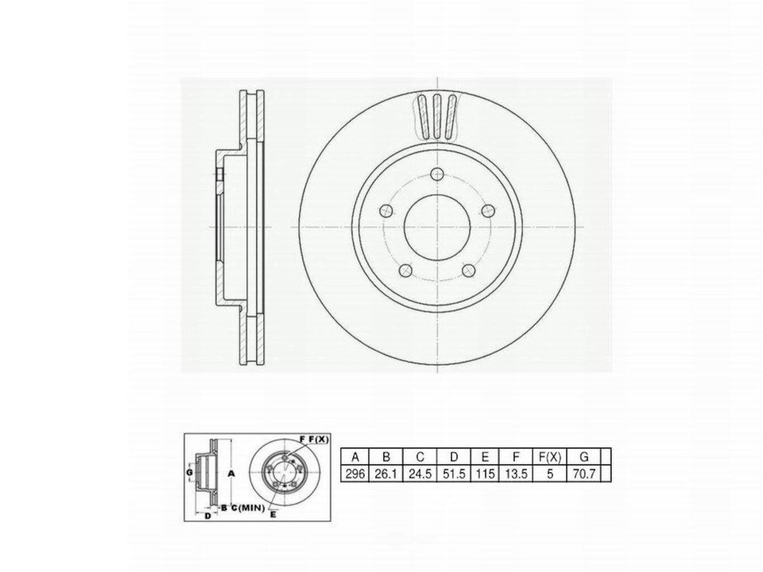 ULTRA HC - UltraHC Premium Disc Brake Rotor - UHC UR000821