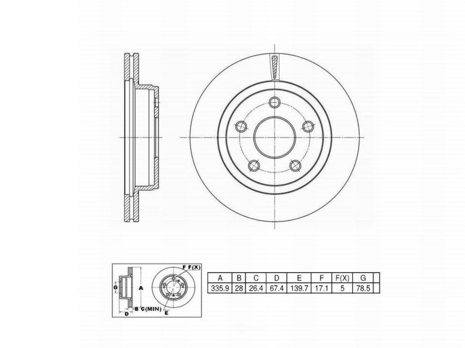 ULTRA HC - UltraHC Premium Disc Brake Rotor - UHC UR000876