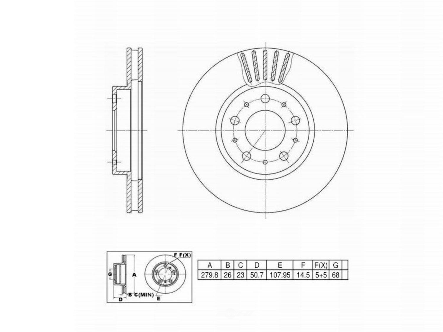 ULTRA HC - UltraHC Premium Disc Brake Rotor - UHC UR001057