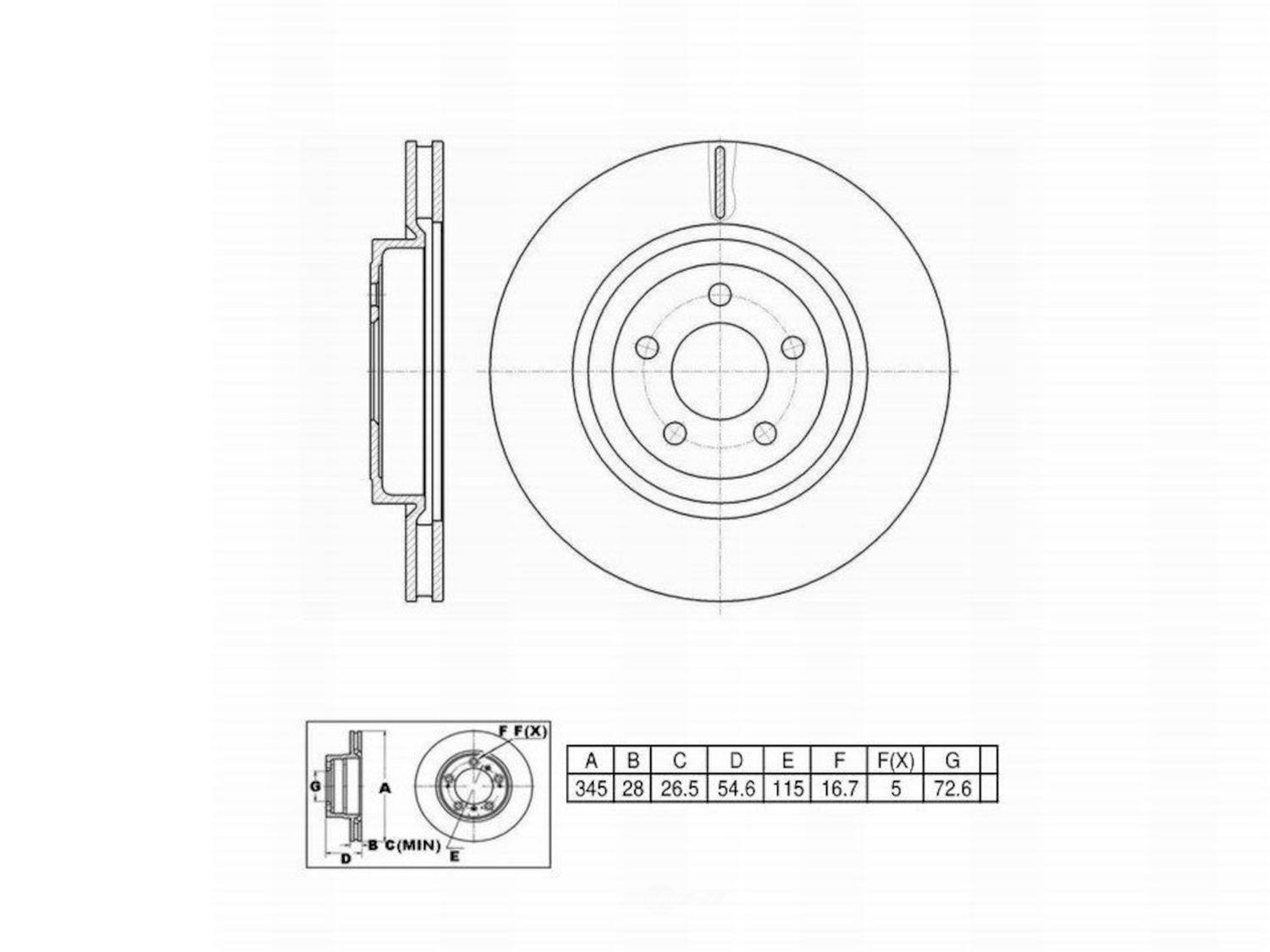 ULTRA HC - UltraHC Premium Disc Brake Rotor - UHC UR001361
