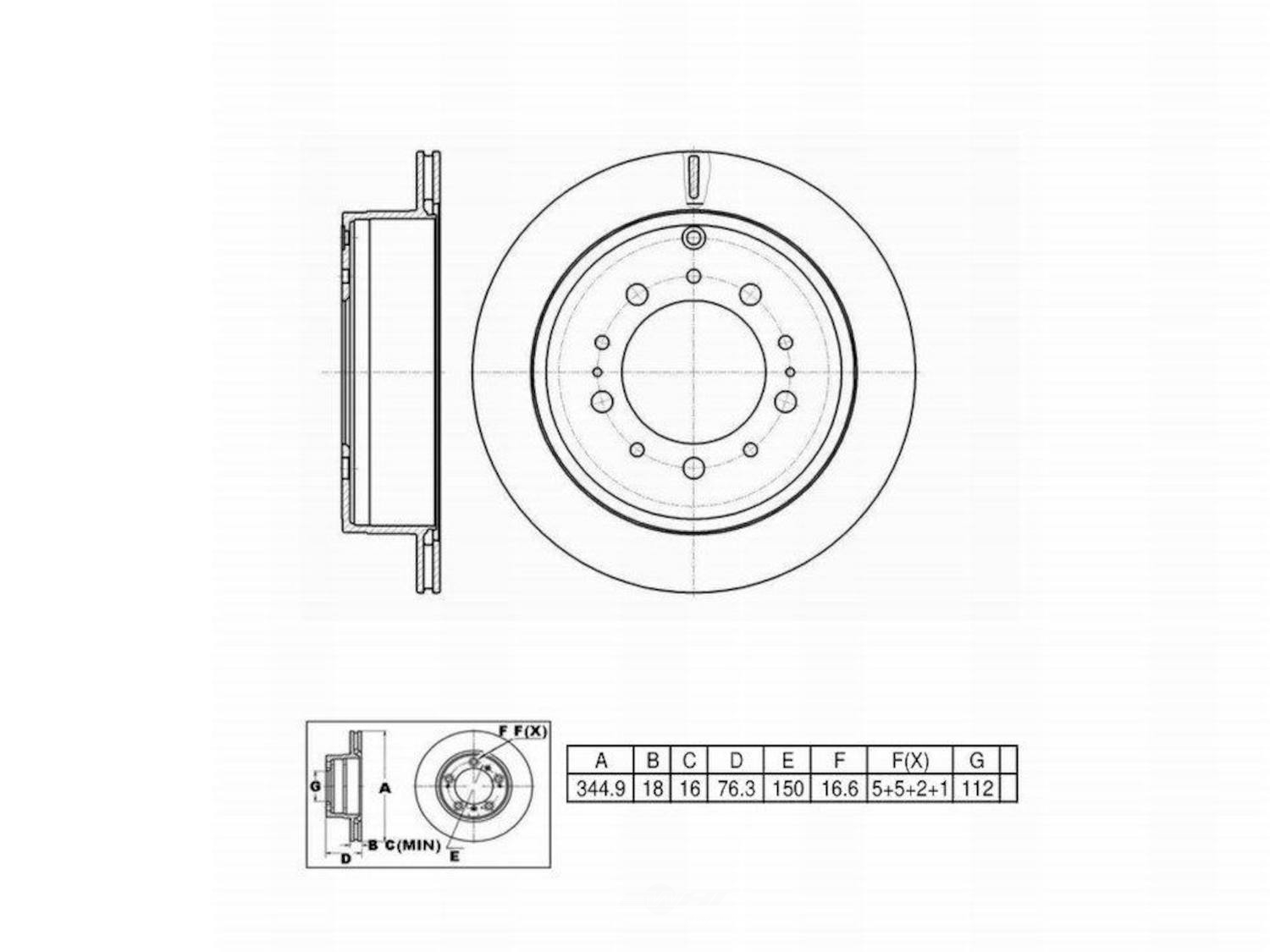 ULTRA HC - UltraHC Premium Disc Brake Rotor - UHC UR001507