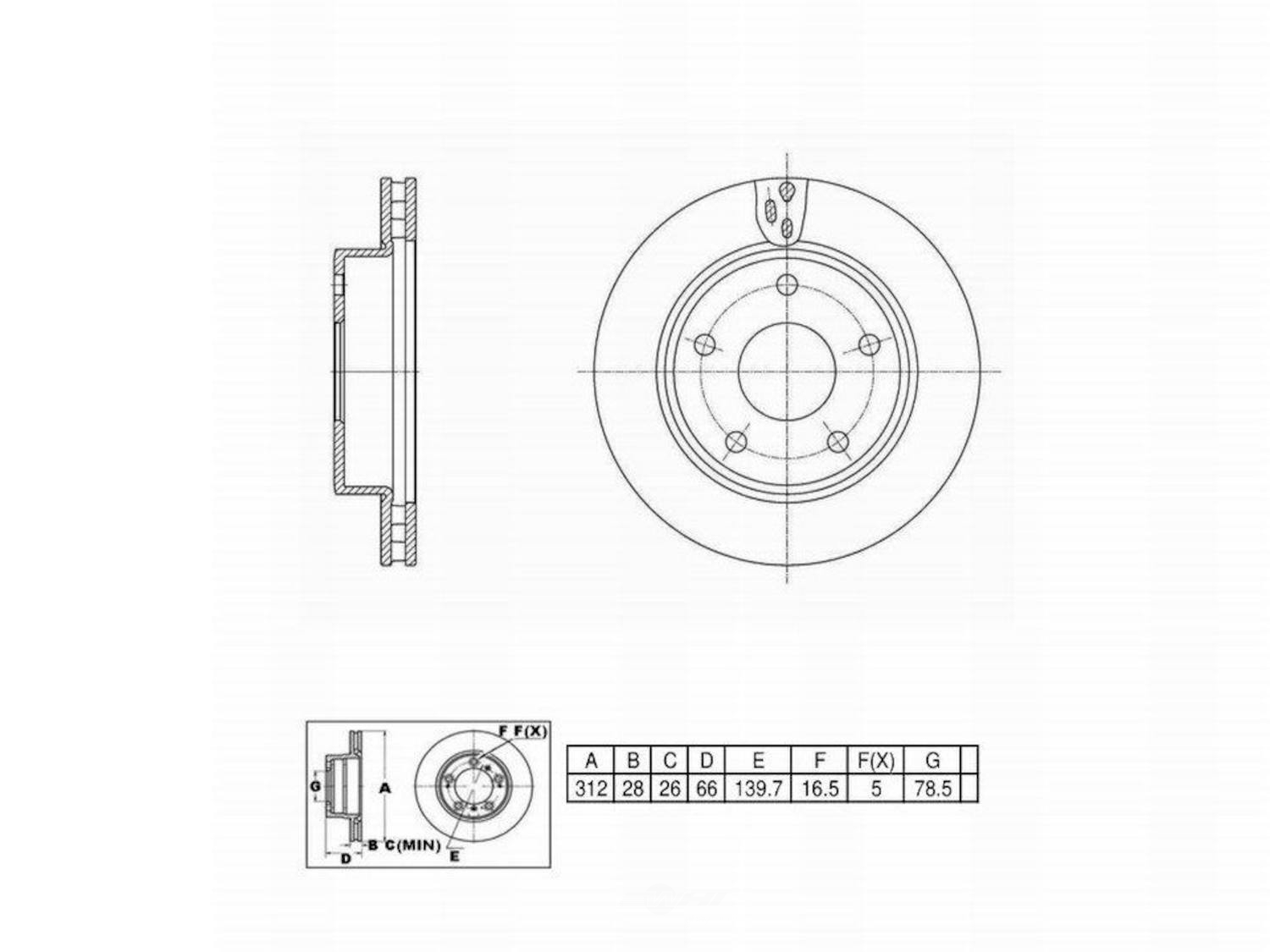 ULTRA HC - UltraHC Premium Disc Brake Rotor - UHC UR001545
