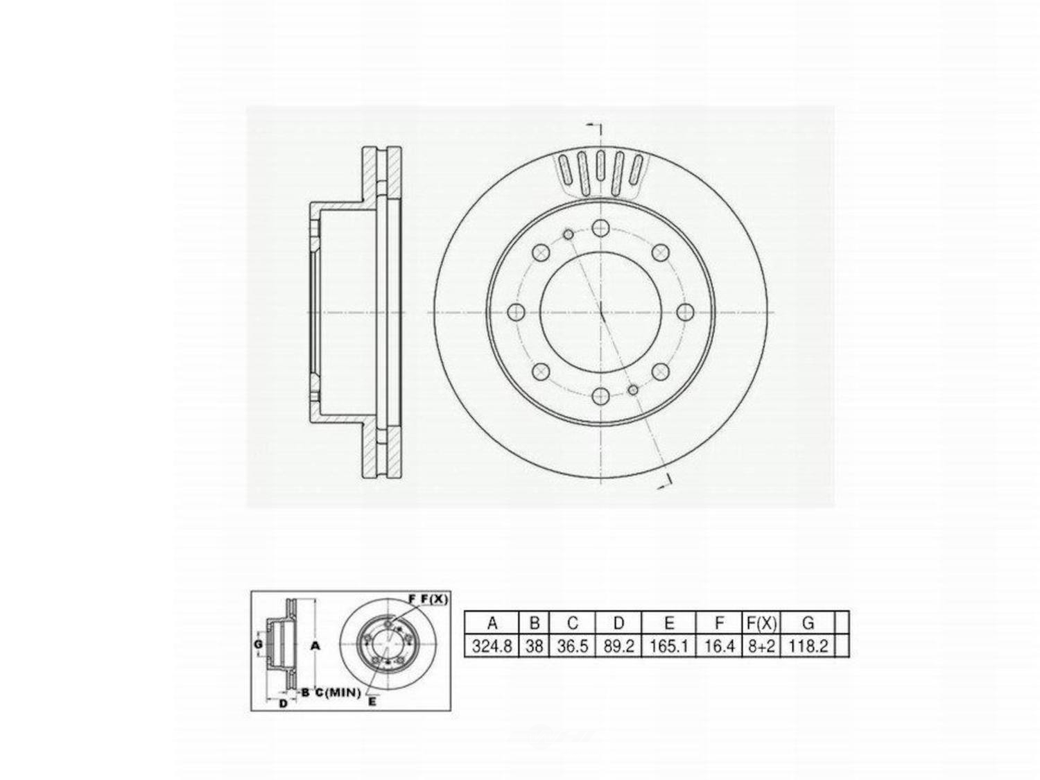 ULTRA HC - UltraHC Premium Disc Brake Rotor - UHC UR001576
