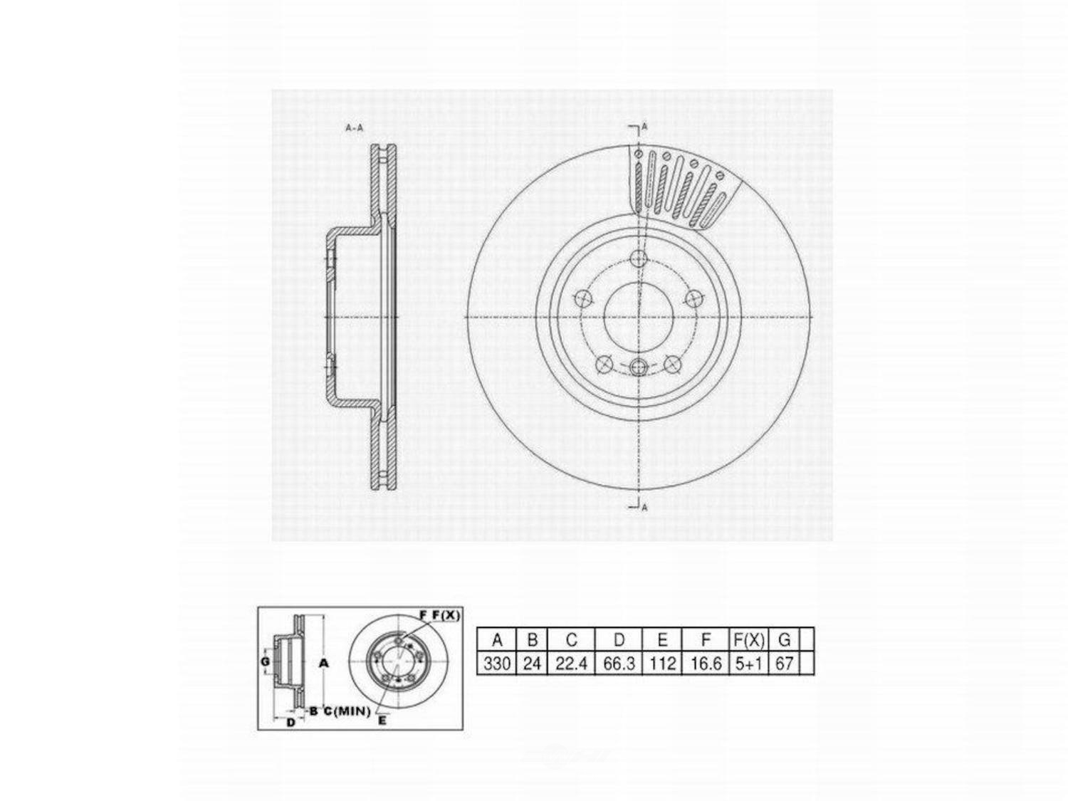ULTRA HC - UltraHC Premium Disc Brake Rotor - UHC UR001638
