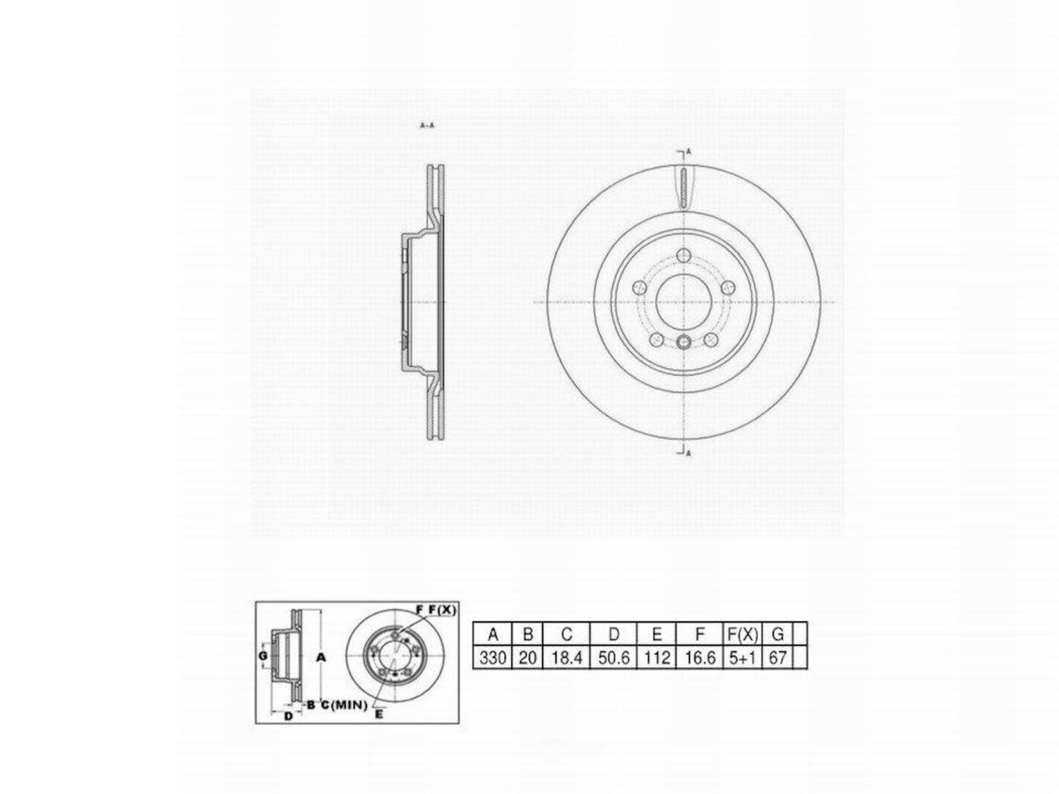 ULTRA HC - UltraHC Premium Disc Brake Rotor (Rear) - UHC UR001669