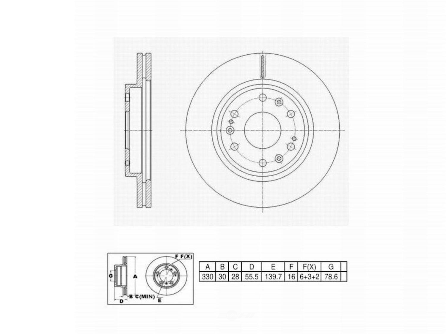ULTRA HC - UltraHC Premium Disc Brake Rotor - UHC UR001675