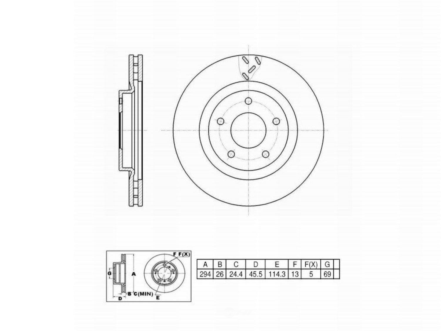 ULTRA HC - UltraHC Premium Disc Brake Rotor - UHC UR002221