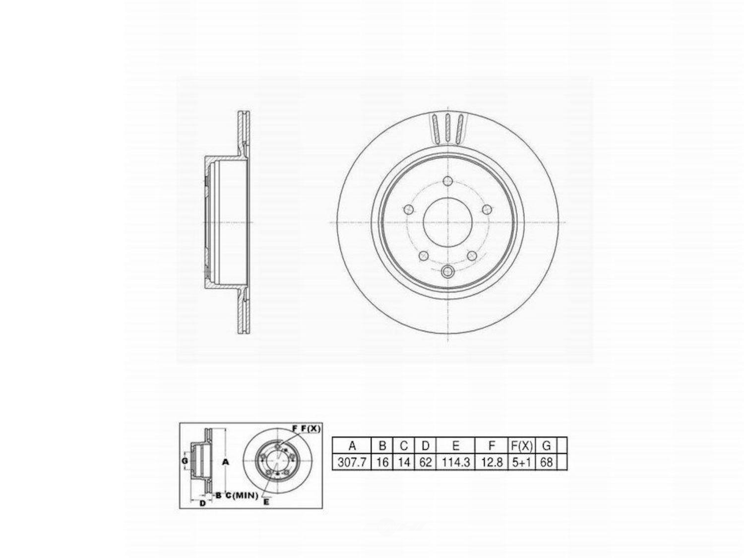 ULTRA HC - UltraHC Premium Disc Brake Rotor - UHC UR002238