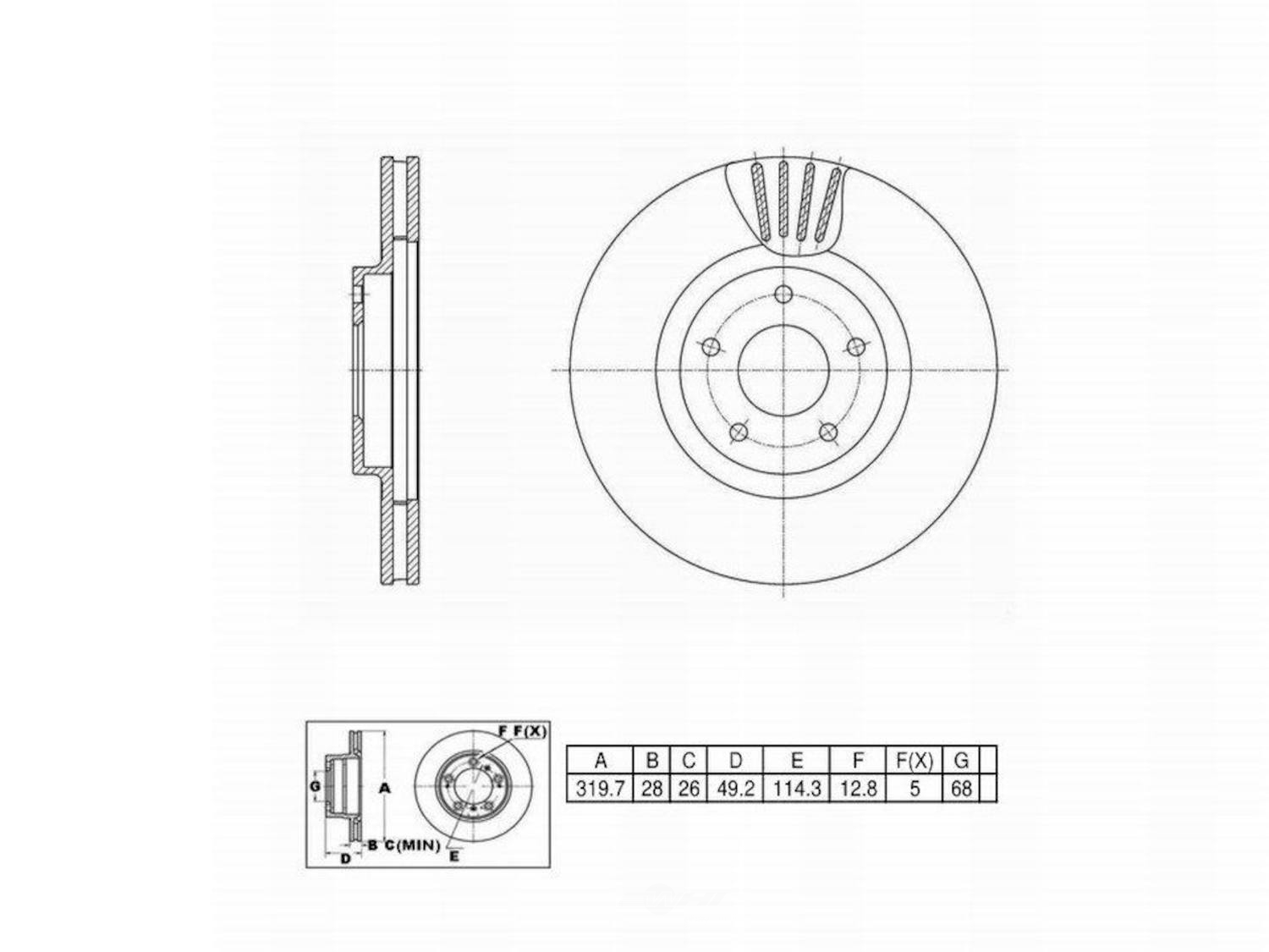ULTRA HC - UltraHC Premium Disc Brake Rotor - UHC UR002276