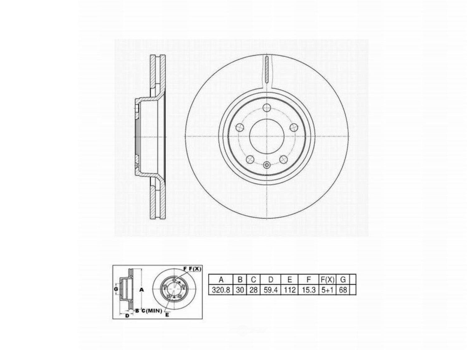 ULTRA HC - UltraHC Premium Disc Brake Rotor (Front) - UHC UR002535