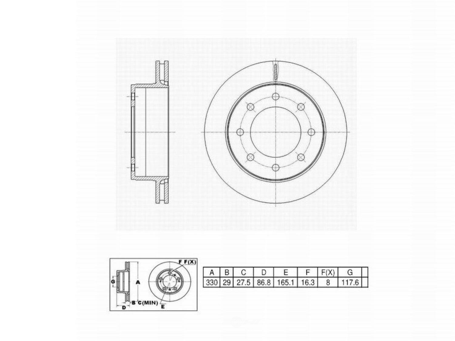 ULTRA HC - UltraHC Premium Disc Brake Rotor - UHC UR002900