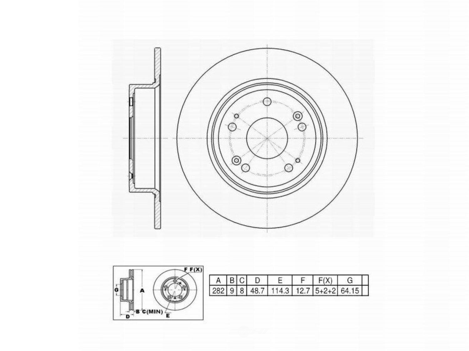 ULTRA HC - UltraHC Premium Disc Brake Rotor (Rear) - UHC UR002979