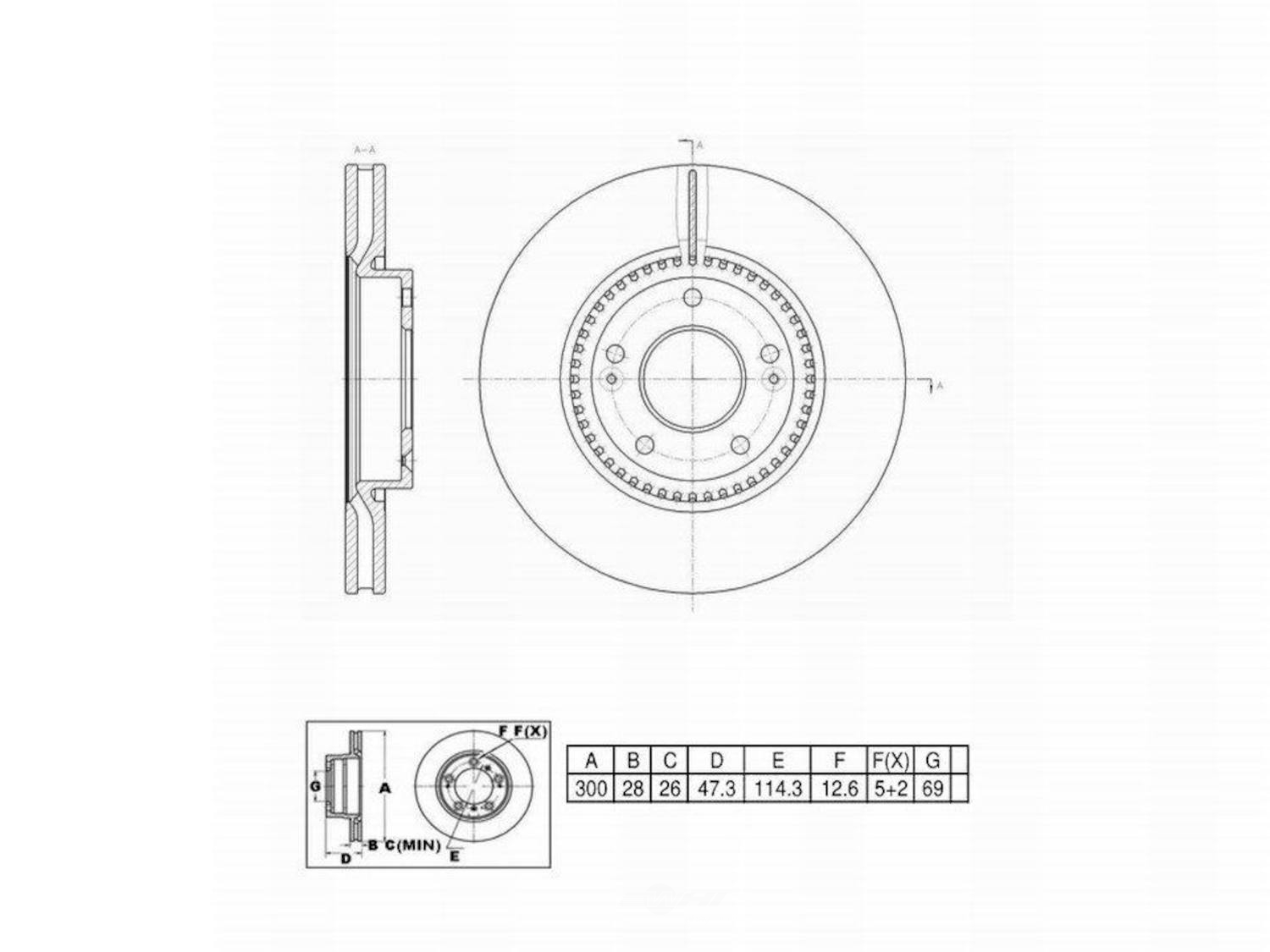 ULTRA HC - UltraHC Premium Disc Brake Rotor - UHC UR003068