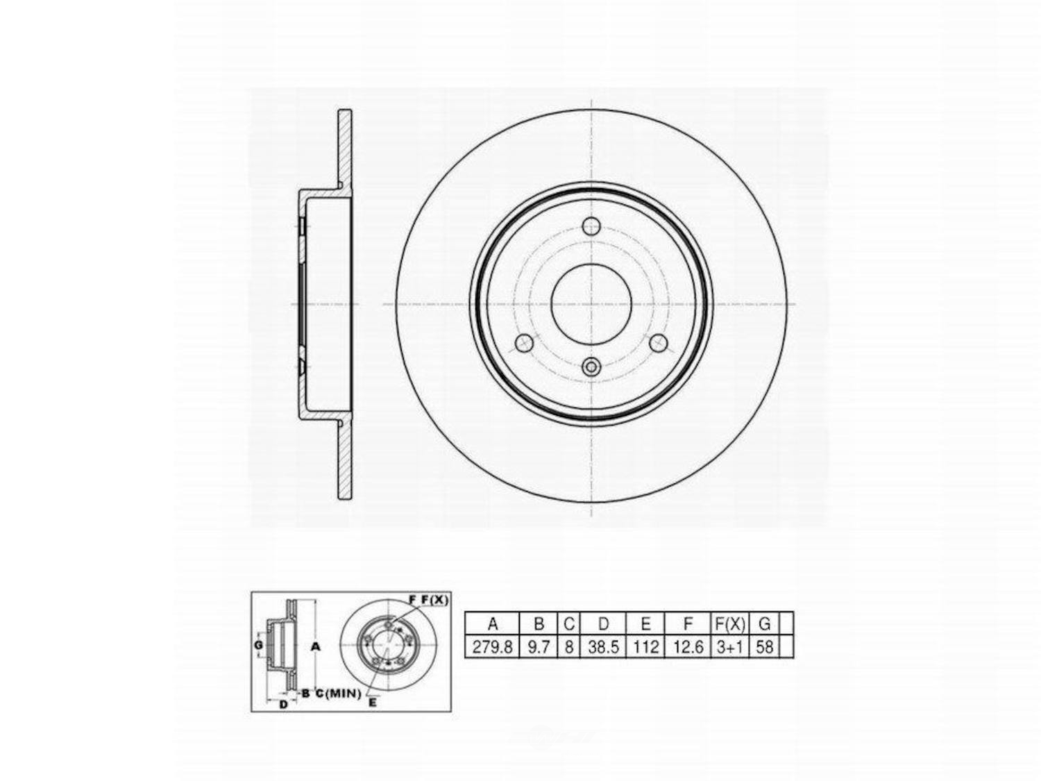 ULTRA HC - UltraHC Premium Disc Brake Rotor (Front) - UHC UR003983