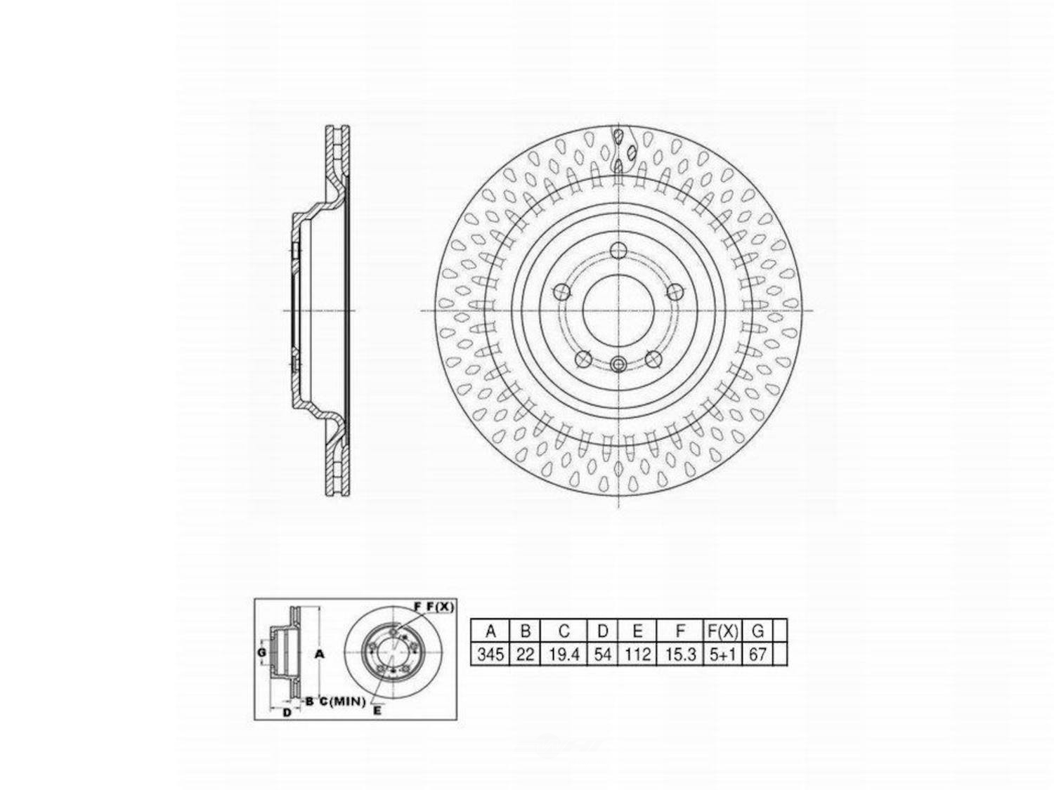 ULTRA HC - UltraHC Premium Disc Brake Rotor - UHC UR004034