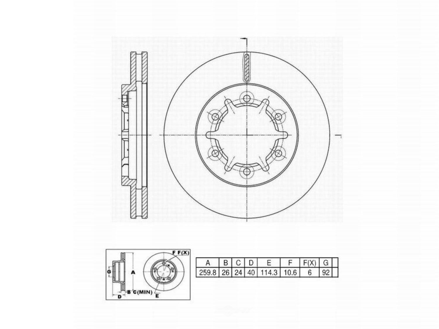 ULTRA HC - UltraHC Premium Disc Brake Rotor (Front) - UHC UR004140