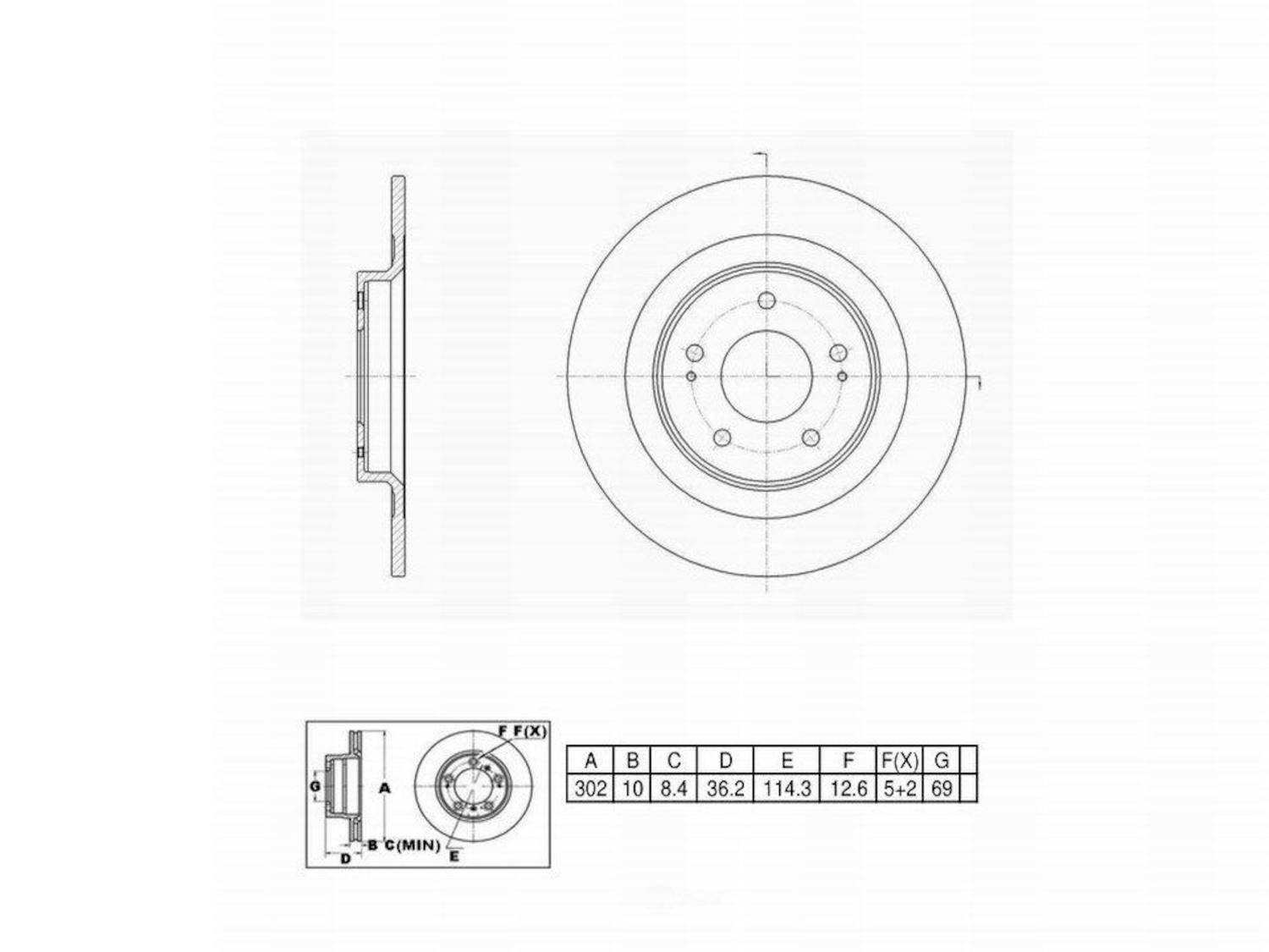 ULTRA HC - UltraHC Premium Disc Brake Rotor - UHC UR004379