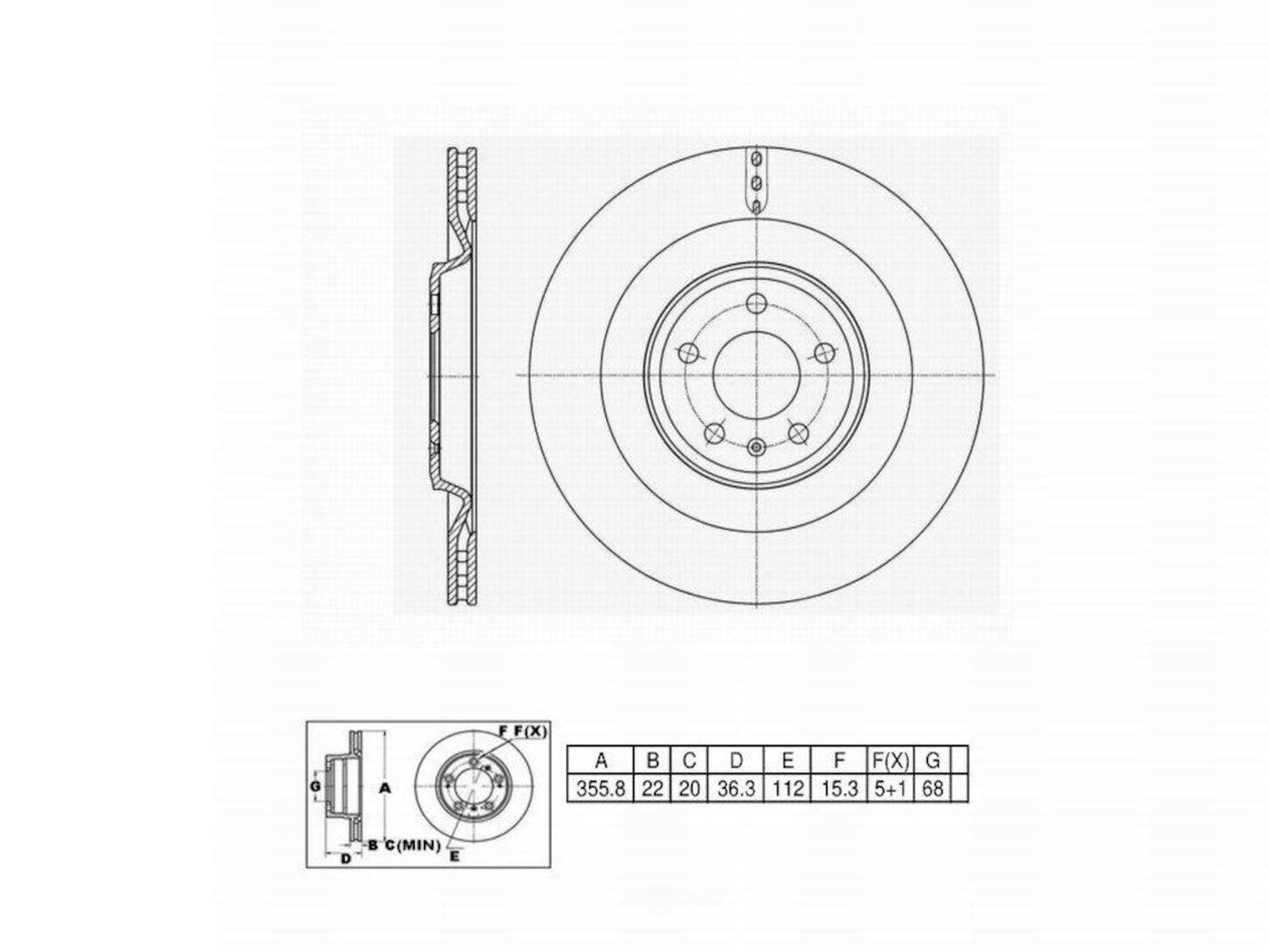 ULTRA HC - UltraHC Premium Disc Brake Rotor (Rear) - UHC UR004560