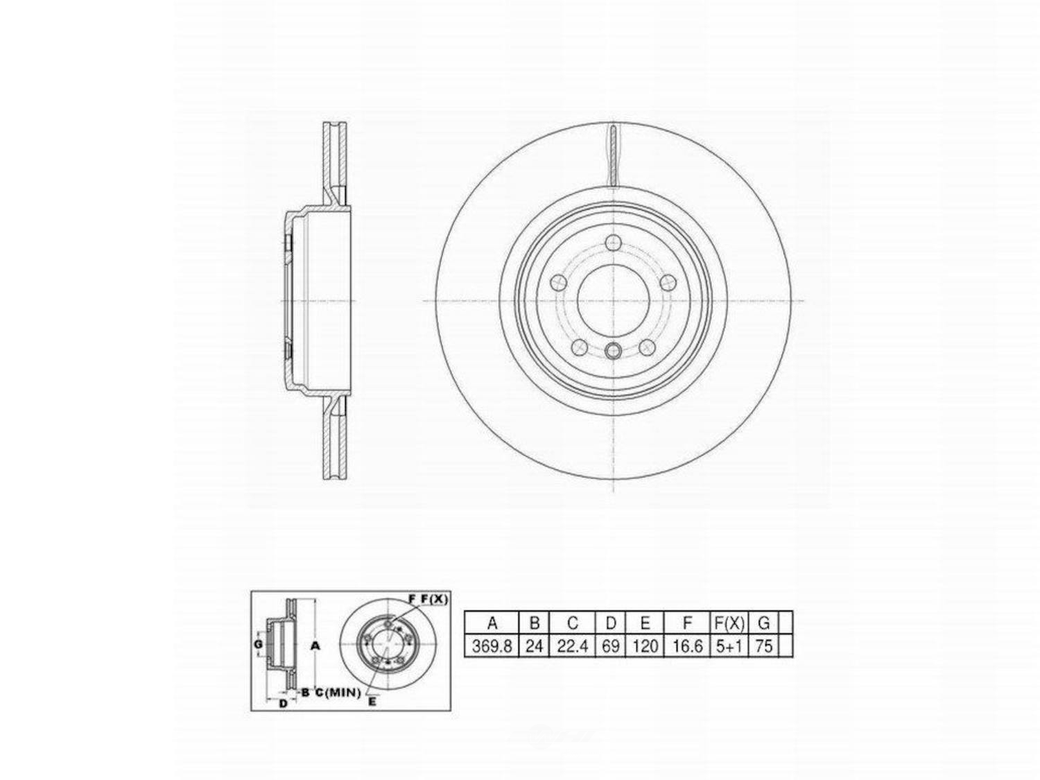 ULTRA HC - UltraHC Premium Disc Brake Rotor - UHC UR004836