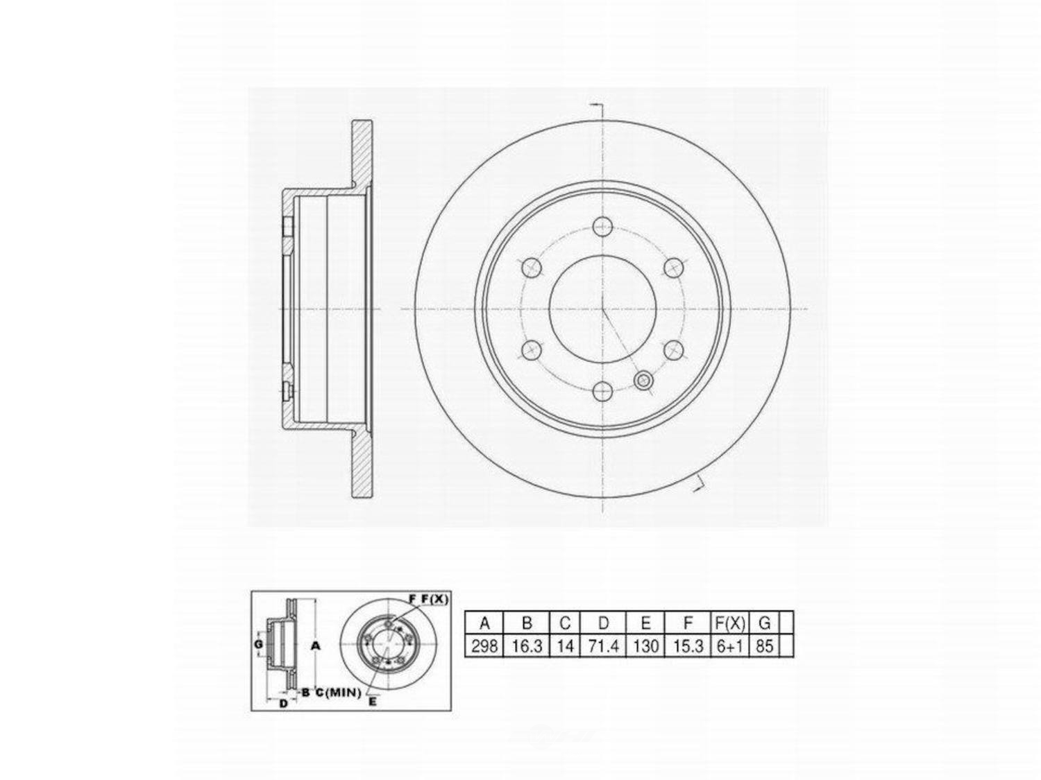 ULTRA HC - UltraHC Premium Disc Brake Rotor - UHC UR004874