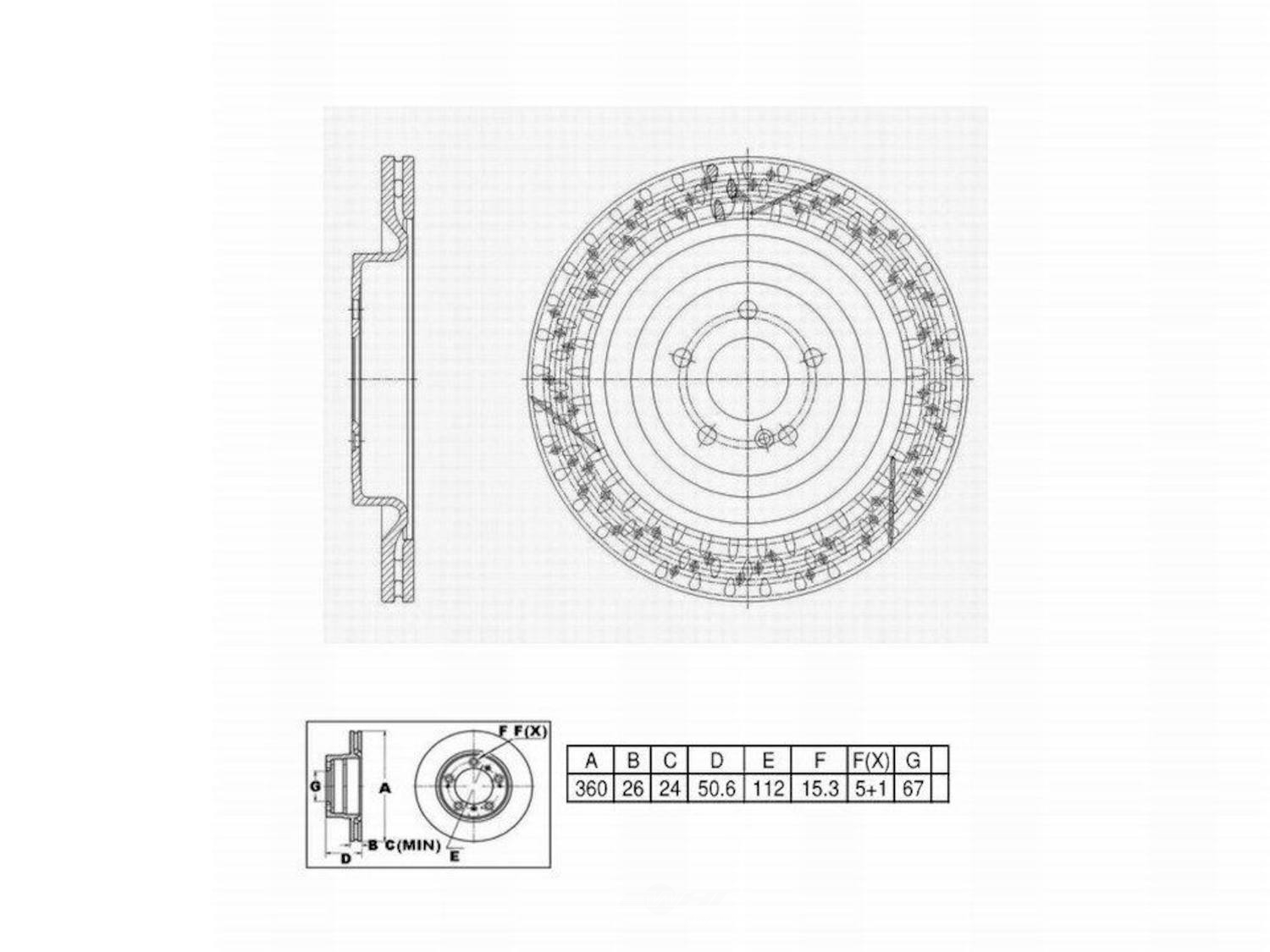 ULTRA HC - UltraHC Premium Disc Brake Rotor (Rear) - UHC UR005086