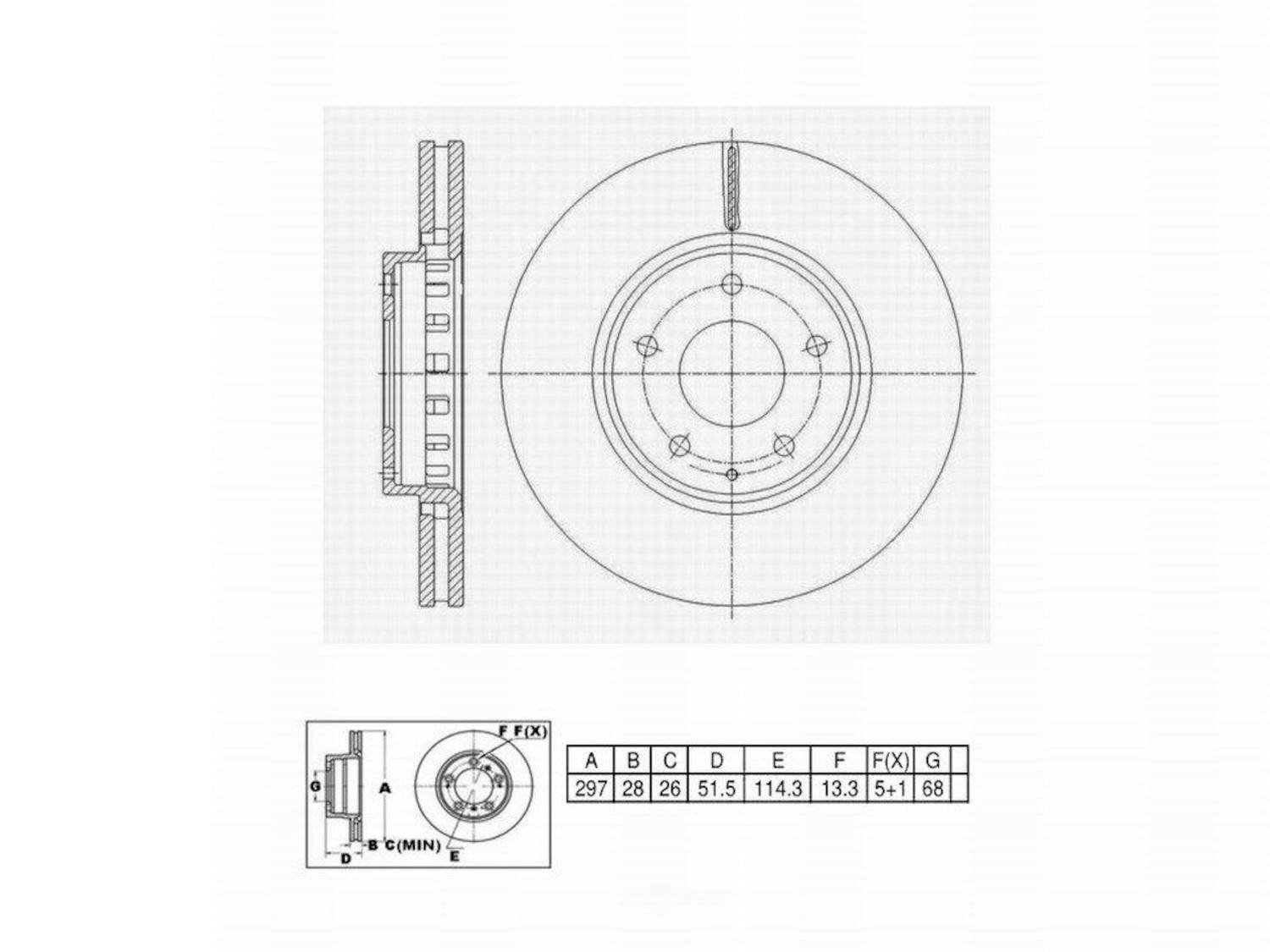 ULTRA HC - UltraHC Premium Disc Brake Rotor - UHC UR005765