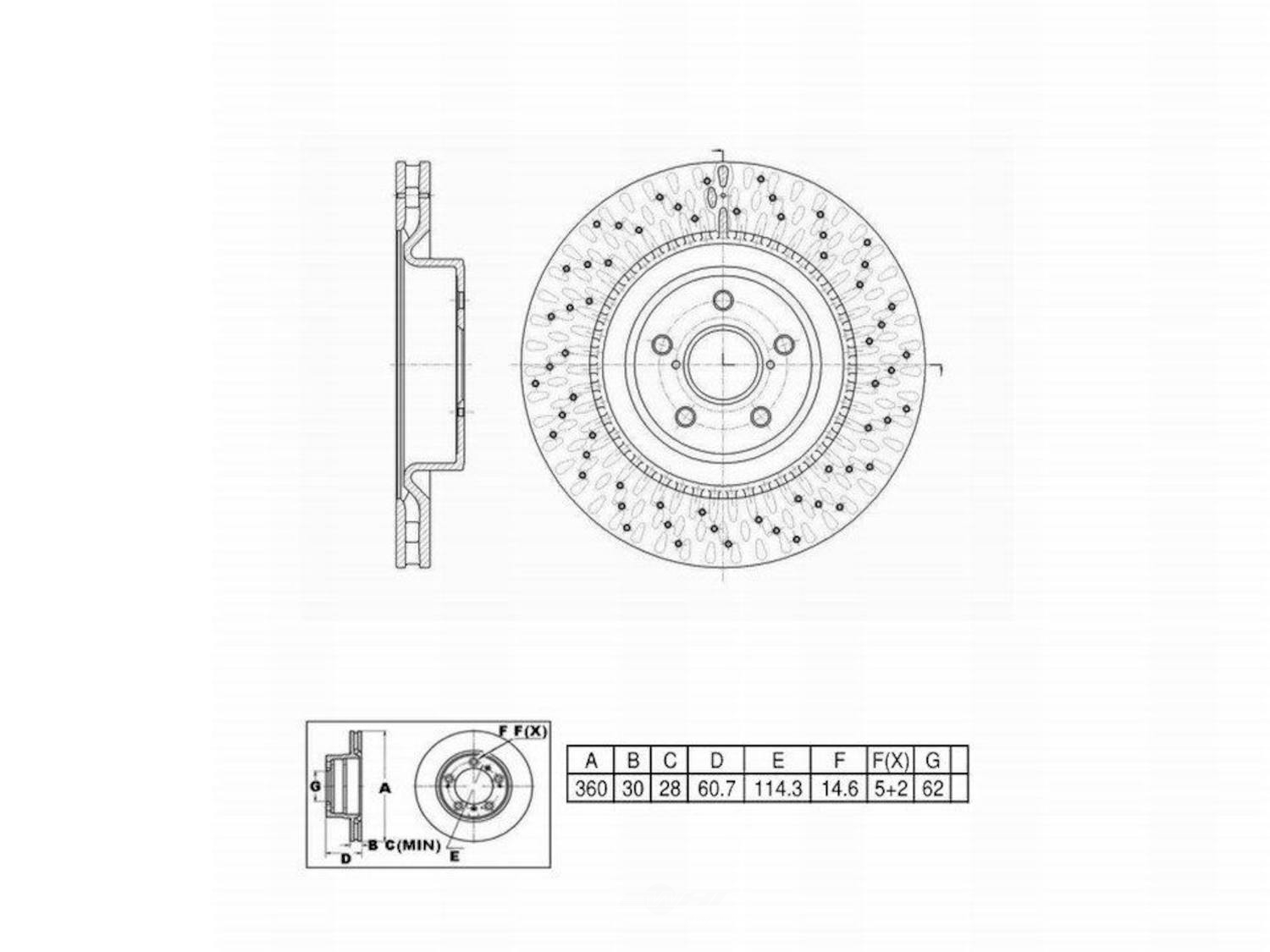 ULTRA HC - UltraHC Premium Disc Brake Rotor (Front) - UHC UR006021