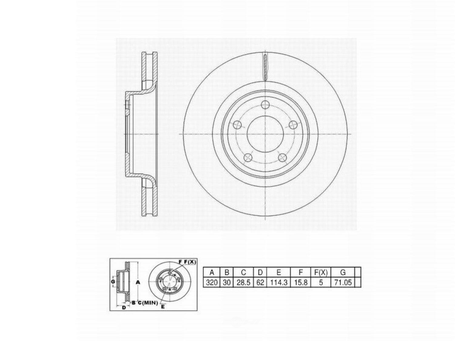 ULTRA HC - UltraHC Premium Disc Brake Rotor - UHC UR006182