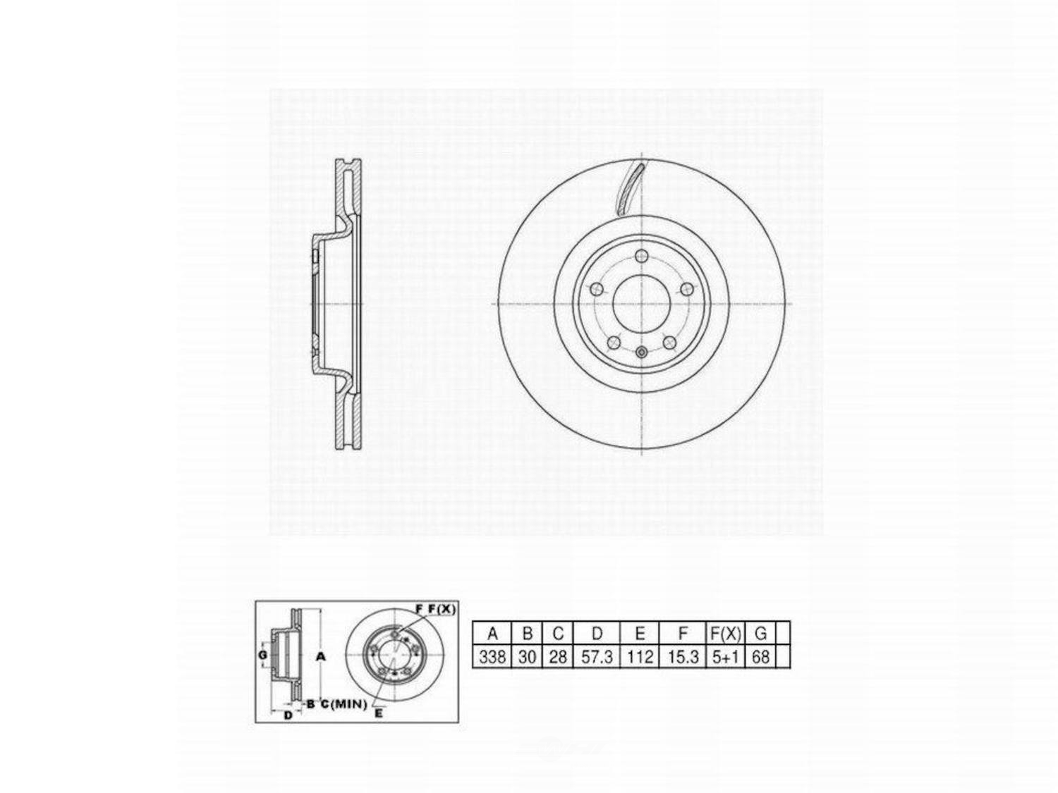 ULTRA HC - UltraHC Premium Disc Brake Rotor - UHC UR006380