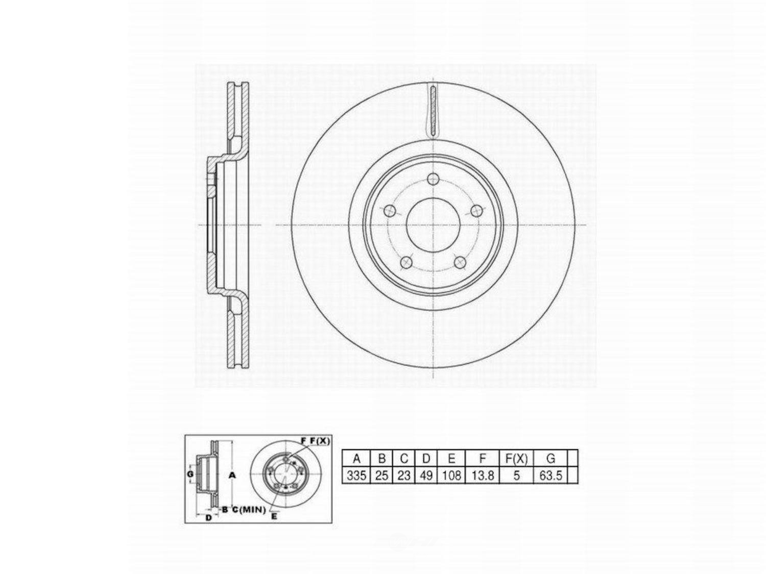 ULTRA HC - UltraHC Premium Disc Brake Rotor - UHC UR006816