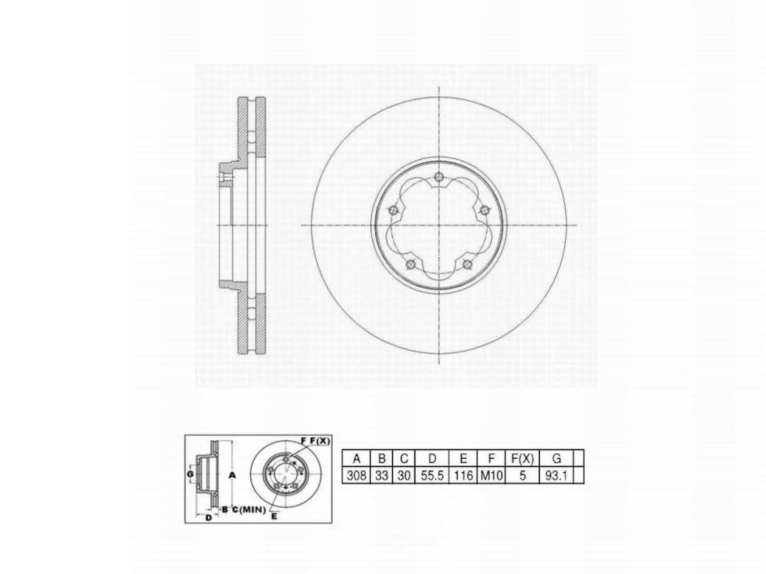 ULTRA HC - UltraHC Premium Disc Brake Rotor - UHC UR006915