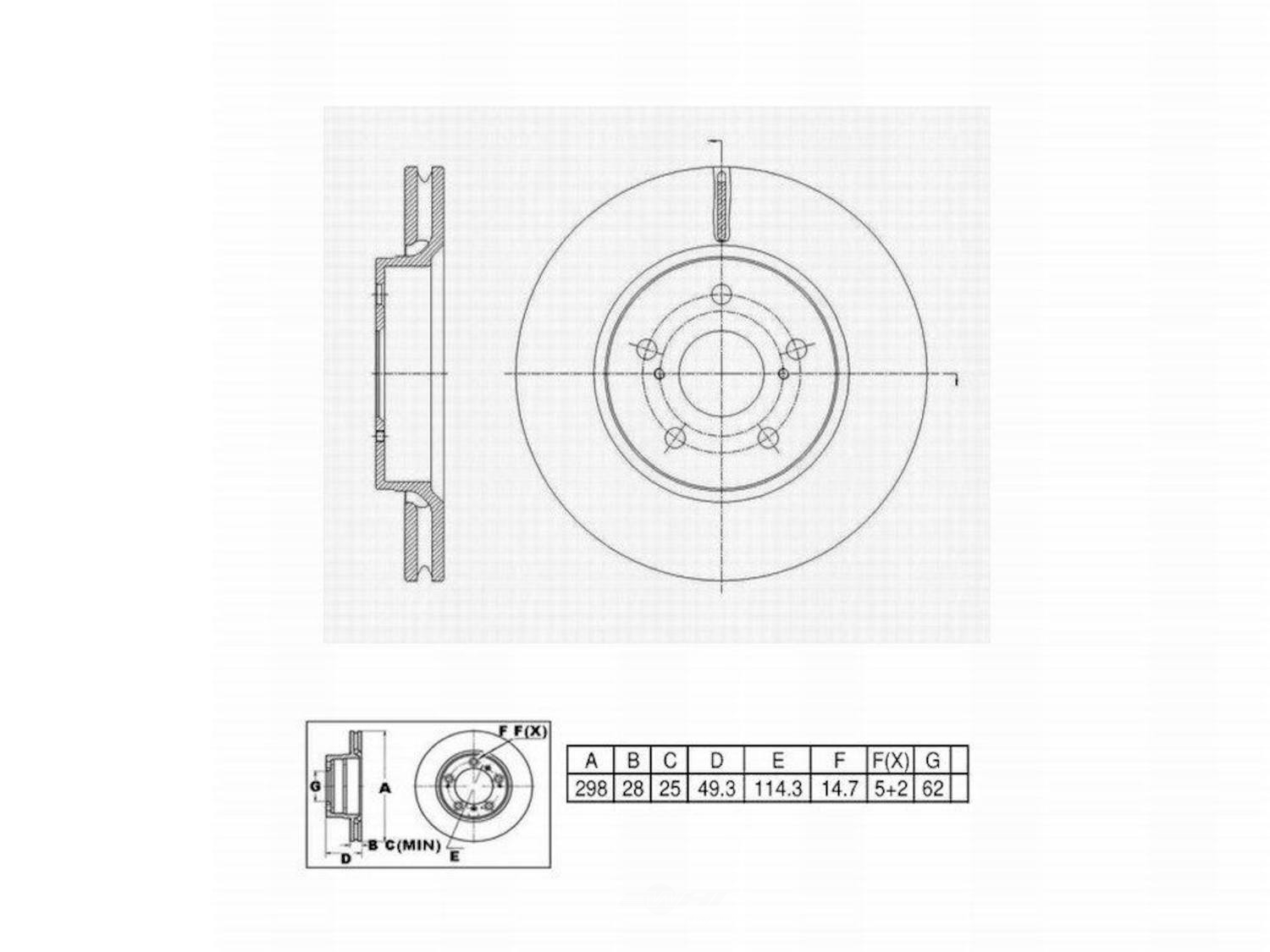 ULTRA HC - UltraHC Premium Disc Brake Rotor - UHC UR007059