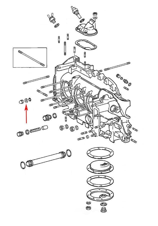 URO PARTS - Engine Crankcase Stud Washer - URO 90110116102