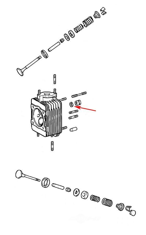 URO PARTS - Engine Cylinder Head Bolt Washer - URO 99903109101