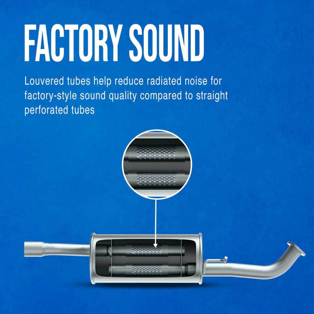 SoundFX Universal Universal Exhaust Muffler 2" Inlet (ID) 2" Outlet (ID)