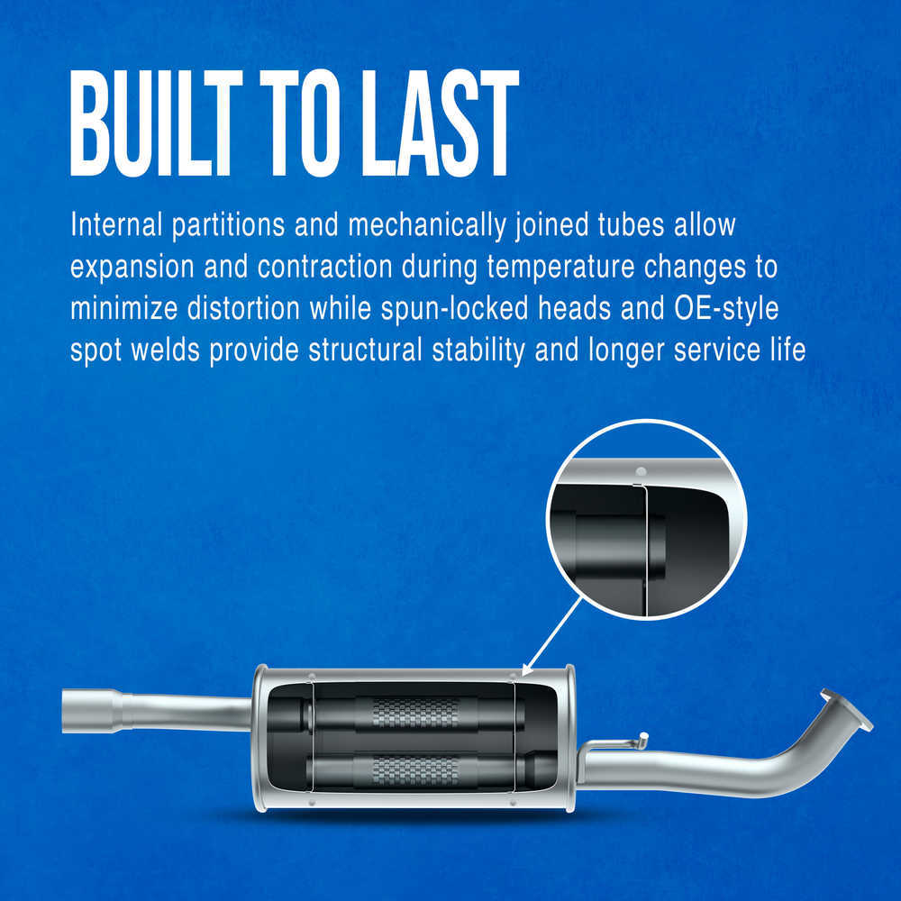 SoundFX Universal Universal Exhaust Muffler 2" Inlet (ID) 2" Outlet (ID)