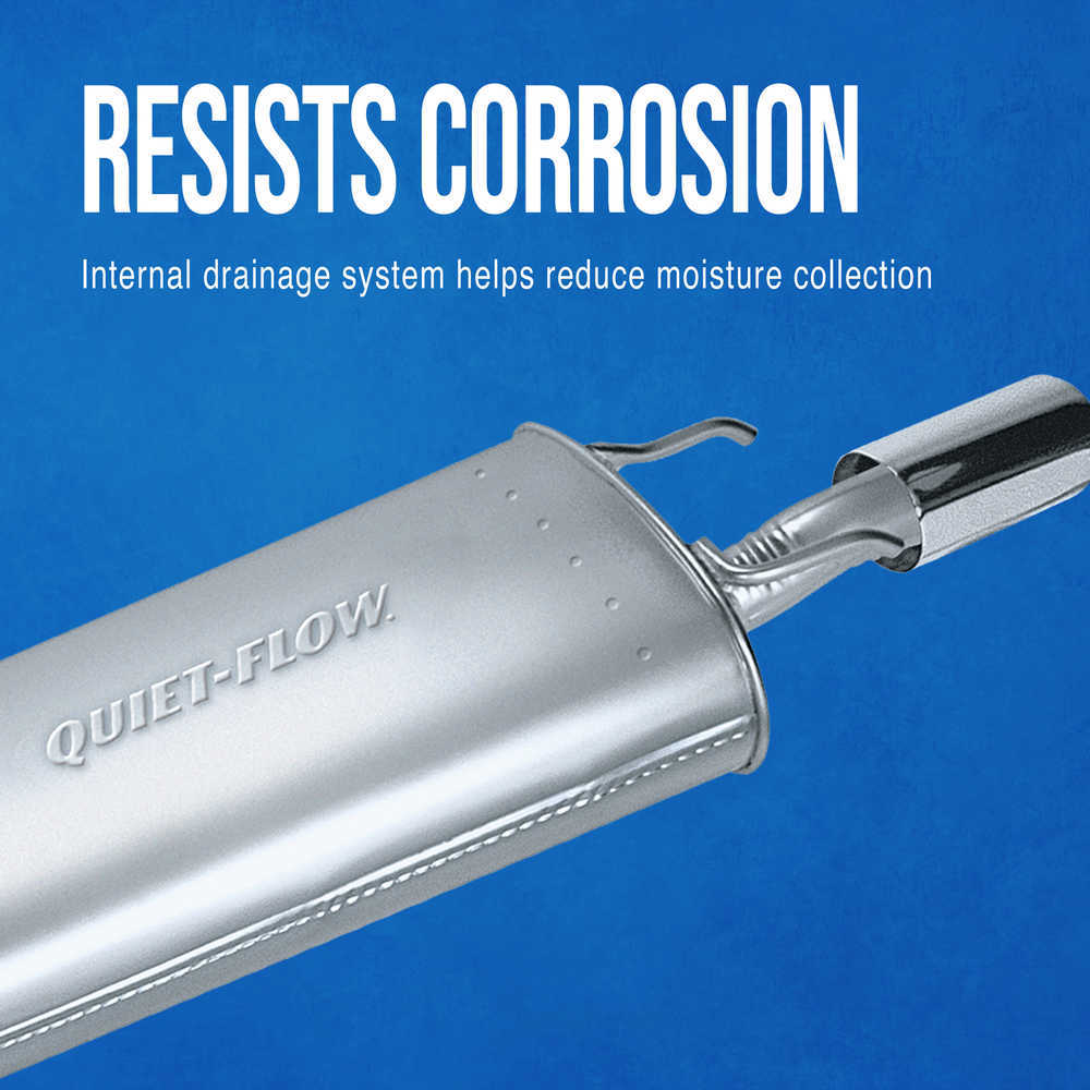 Quiet-Flow Direct Fit Exhaust Muffler Assembly 2" Outlet (OD)