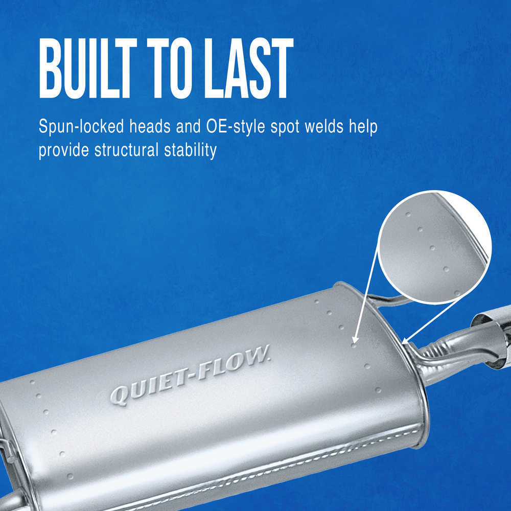 Quiet-Flow Direct Fit Exhaust Muffler Assembly 2" Outlet (OD)